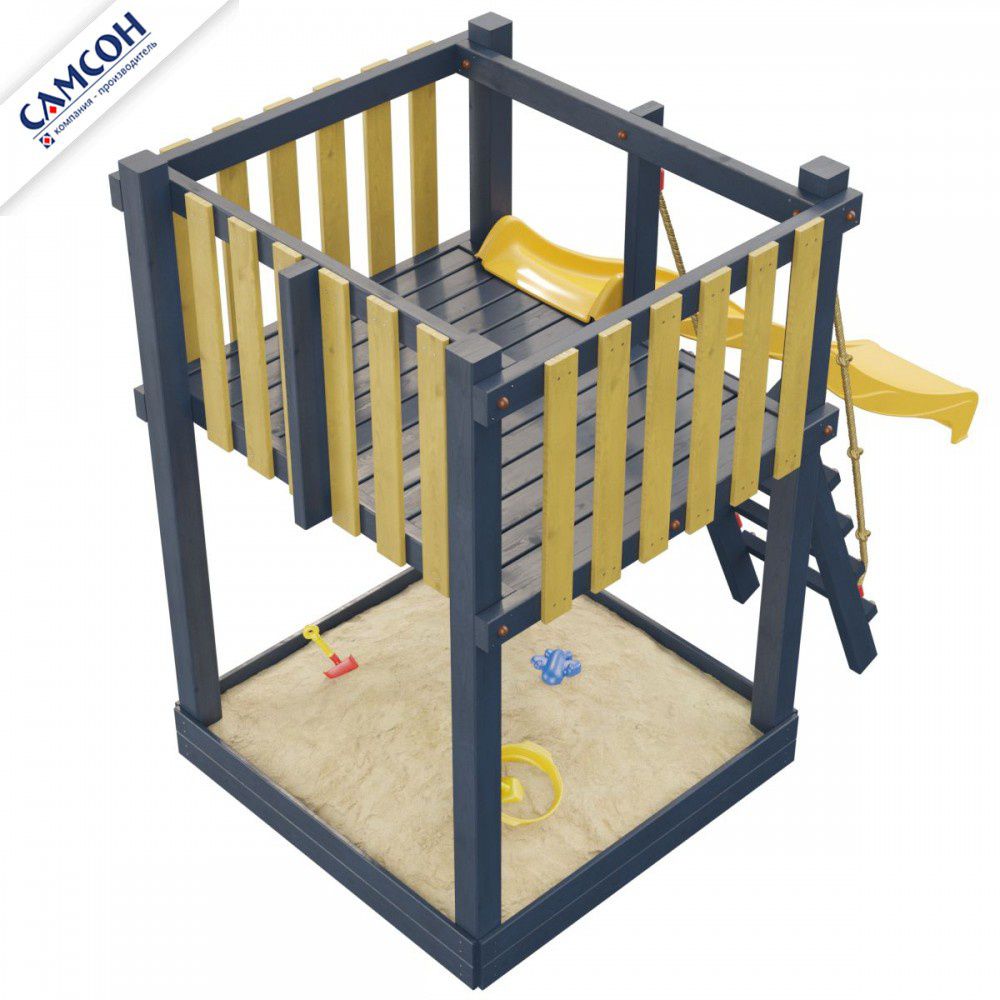 Детская деревянная игровая площадка Самсон Сибирика Мини (Indigo-Ochre)